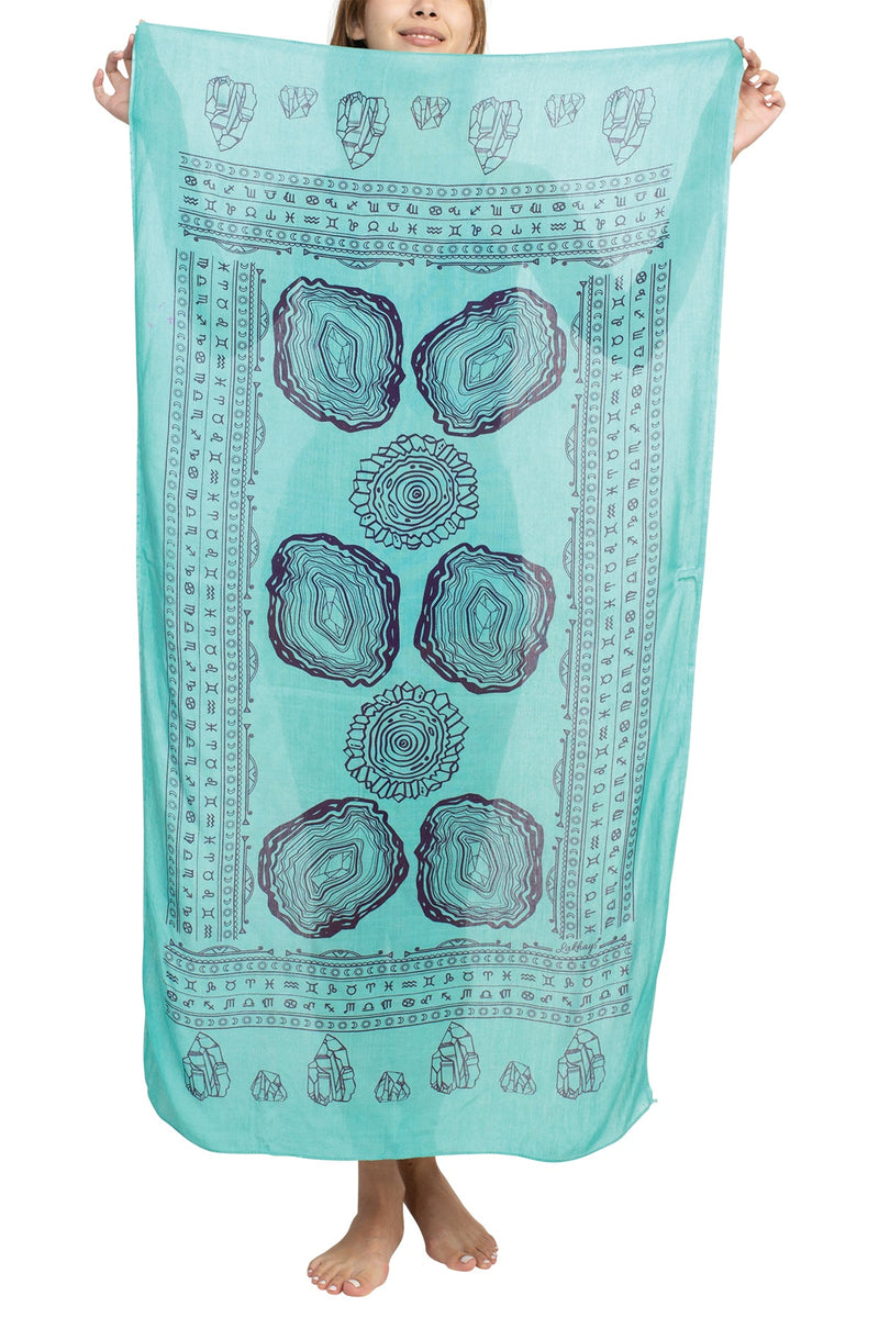 Crystals Printed Soft Sun Scarf