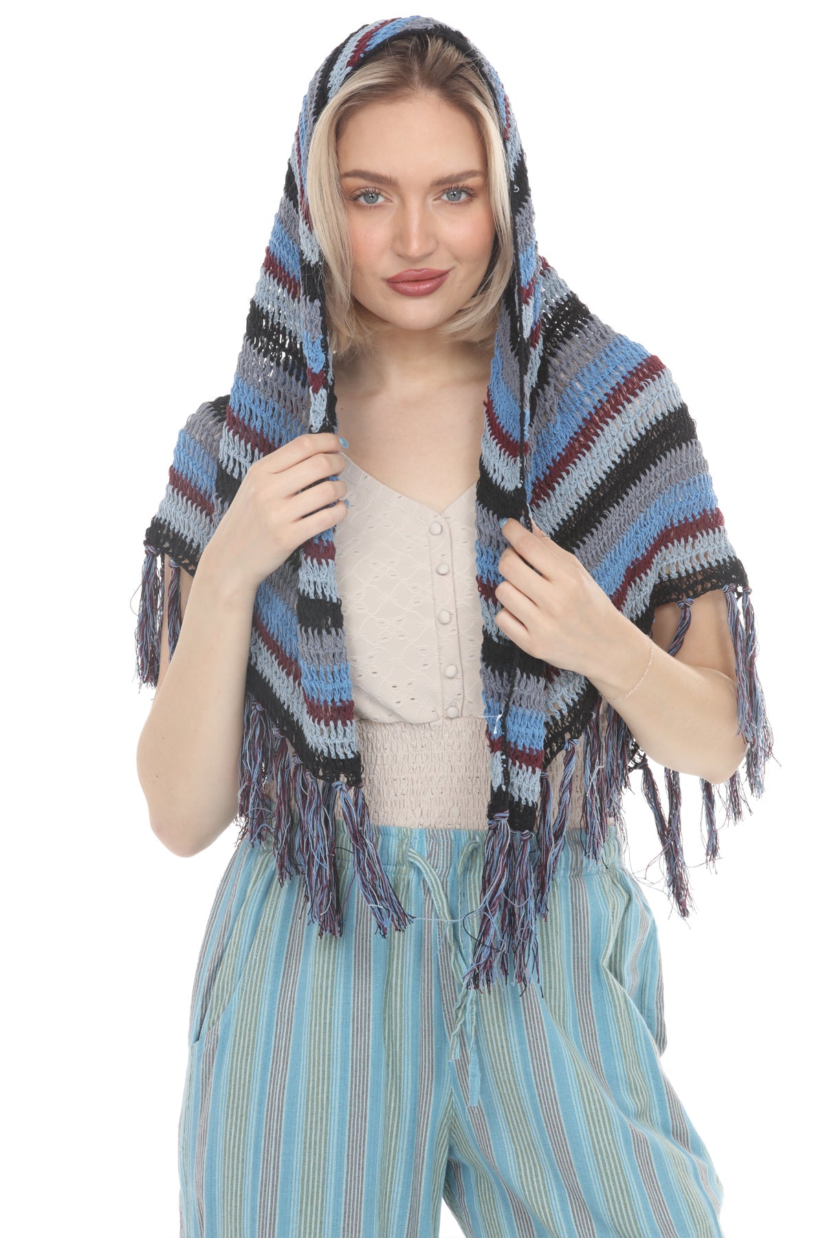 Cali Cotton Crochet Shawl Scarf