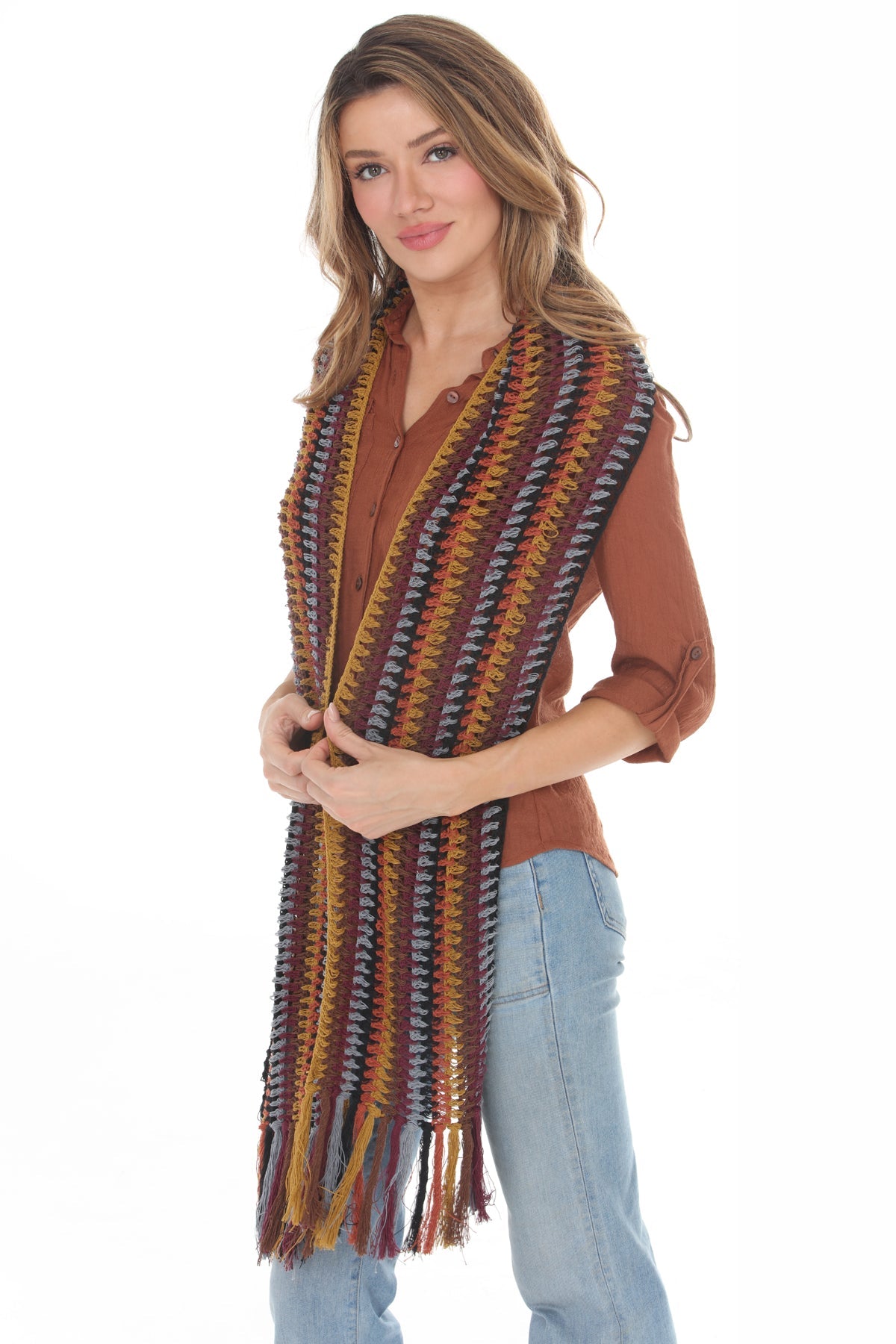 Cotton Crochet Lightweight Scarf