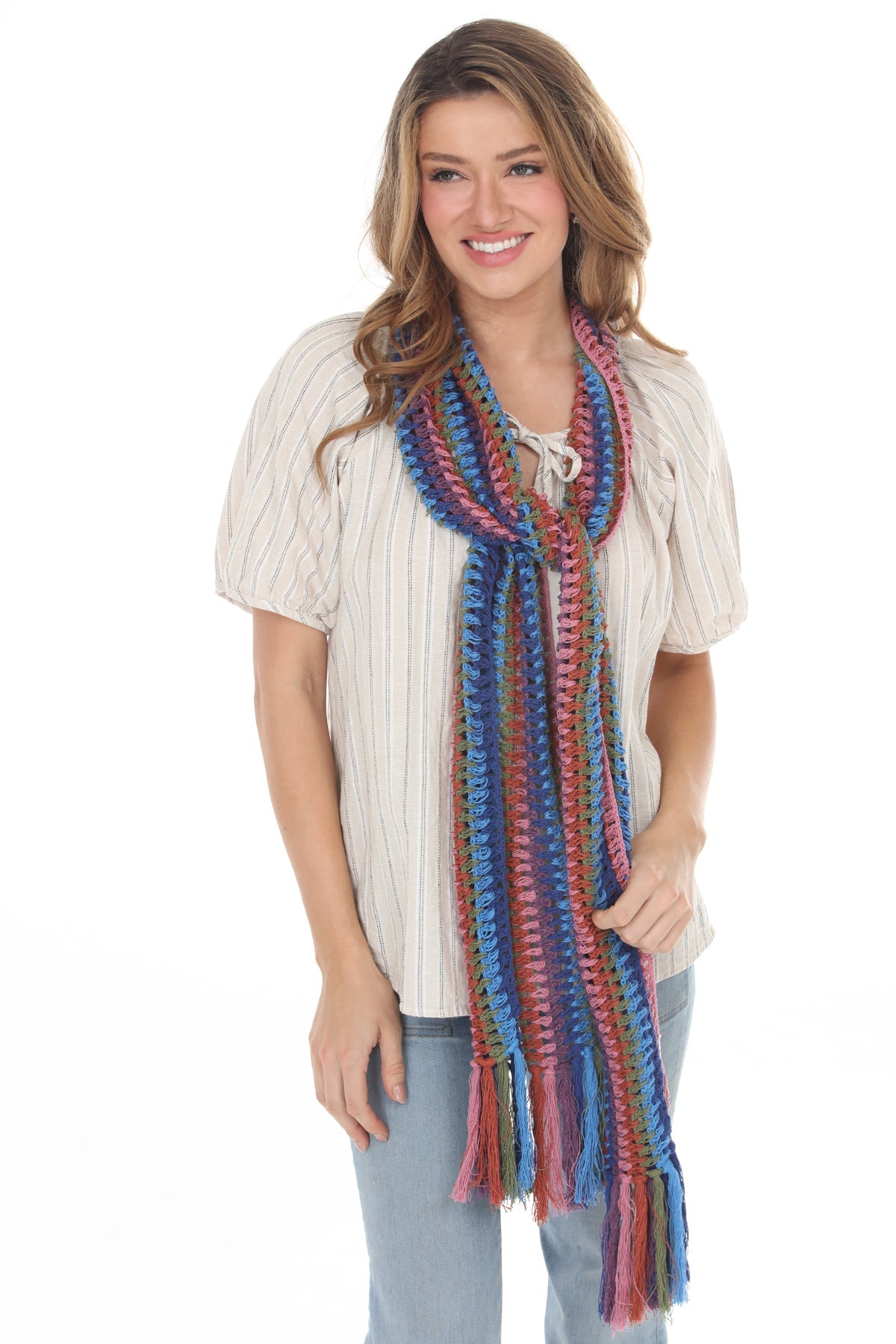 Cotton Crochet Lightweight Scarf