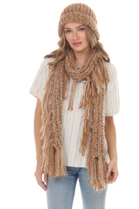 Stevie Fringe Chunky Knit Scarf