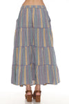 Stripe Tiered Maxi Skirt