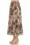 Tropical Patchwork Maxi Skirt