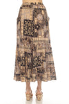 Tropical Patchwork Maxi Skirt