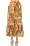 Tropical Patchwork Maxi Skirt