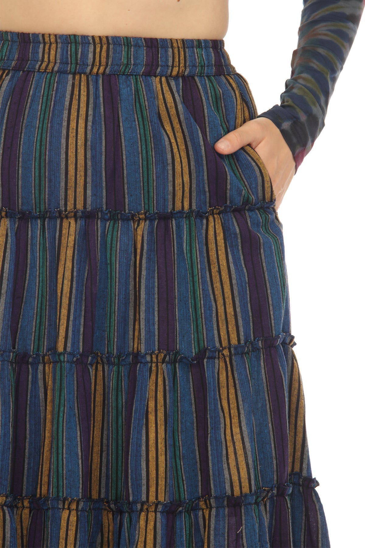 Twirl 5 Tiered Midi Skirt – Lakhay-Retail