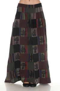 Maxi Patchwork Skirt