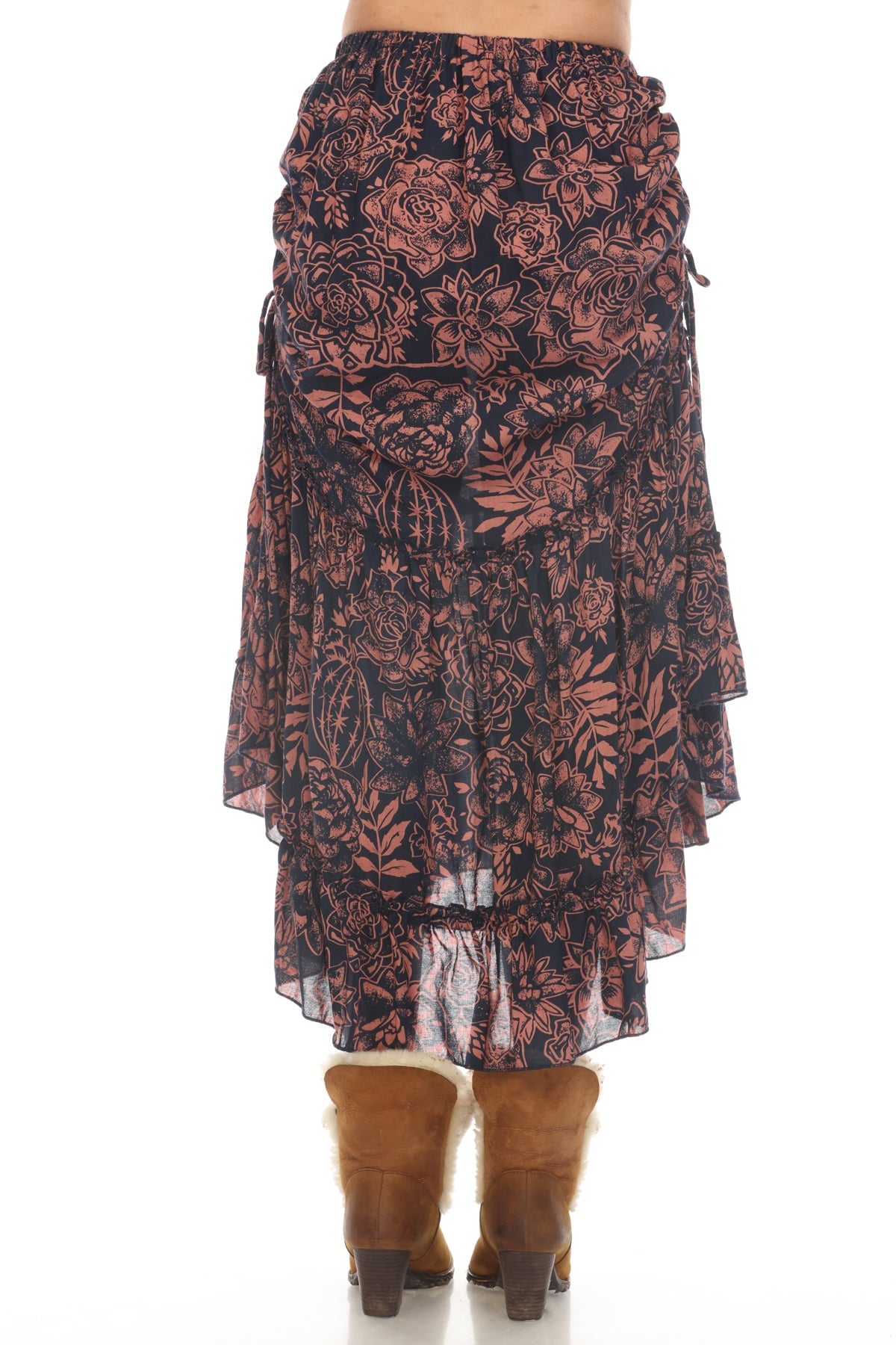 Drawstring skirt ruffle online