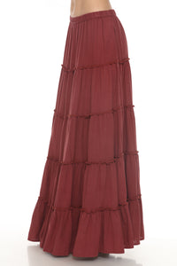 Five Layer Tiered Maxi Skirt