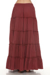 Five Layer Tiered Maxi Skirt