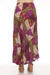 Mushroom Quilt Print Maxi Skirt