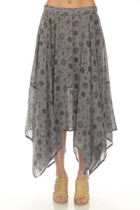 Gauze HankerChief Maxi Skirt