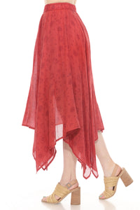 Gauze HankerChief Maxi Skirt