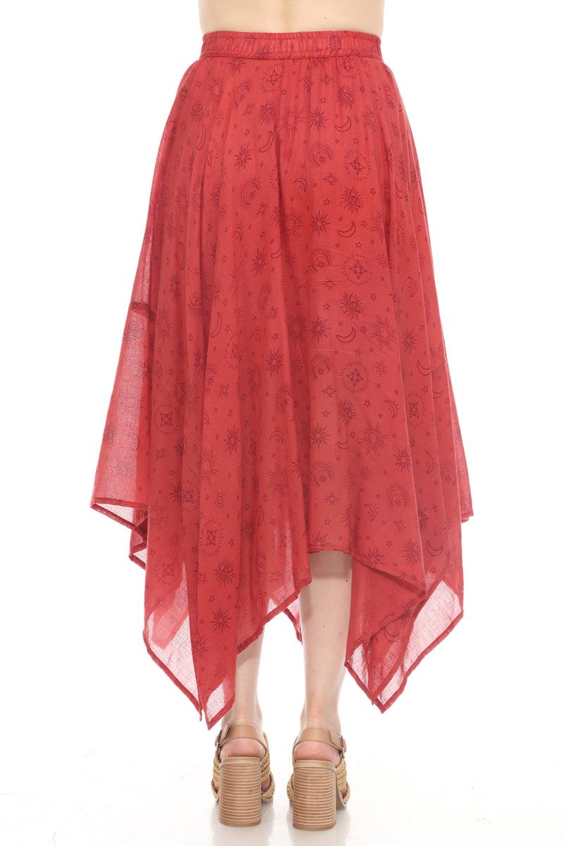 Gauze HankerChief Maxi Skirt