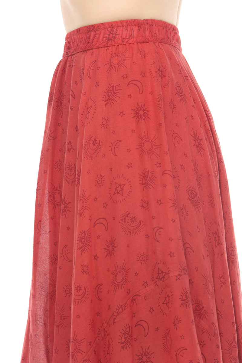 Gauze HankerChief Maxi Skirt