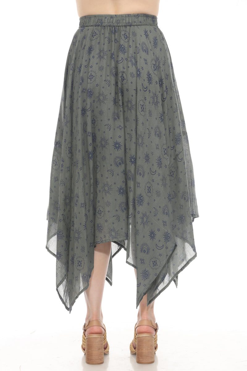 Gauze HankerChief Maxi Skirt