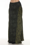 Flowy Lace Print Maxi Skirt
