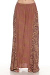 Flowy Lace Print Maxi Skirt