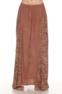Flowy Lace Print Maxi Skirt
