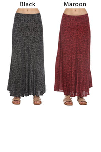 Moroccan Tile Bias Maxi Skirt