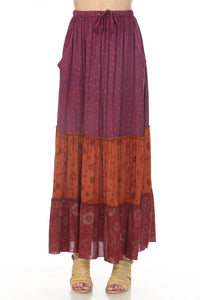 Celestial Patchwork Tiered Skirt