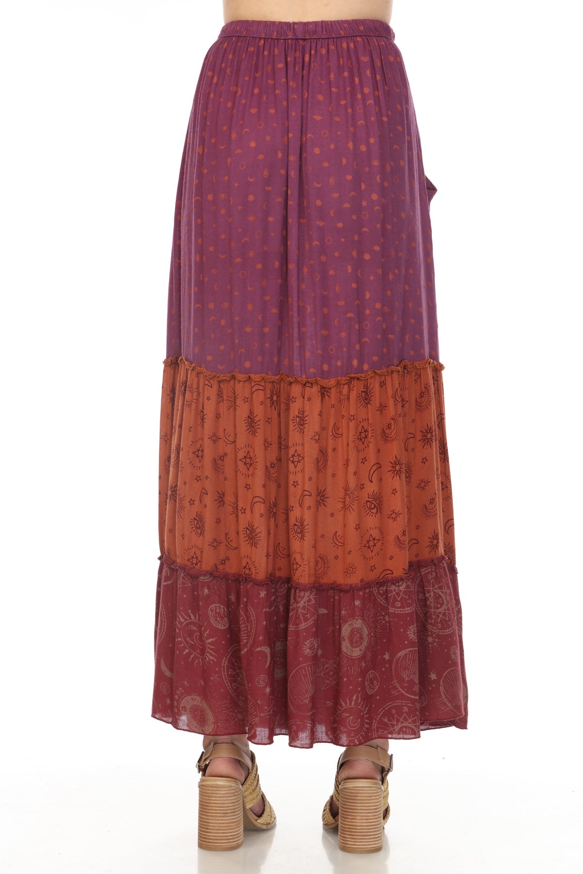 Celestial Patchwork Tiered Skirt