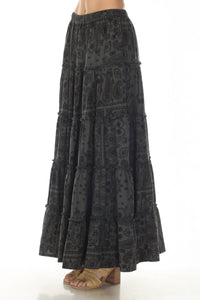 Bandana Tiered Maxi Skirt