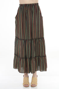 Rasta Tiered Maxi Skirt