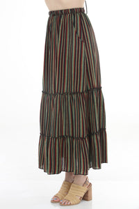 Rasta Tiered Maxi Skirt