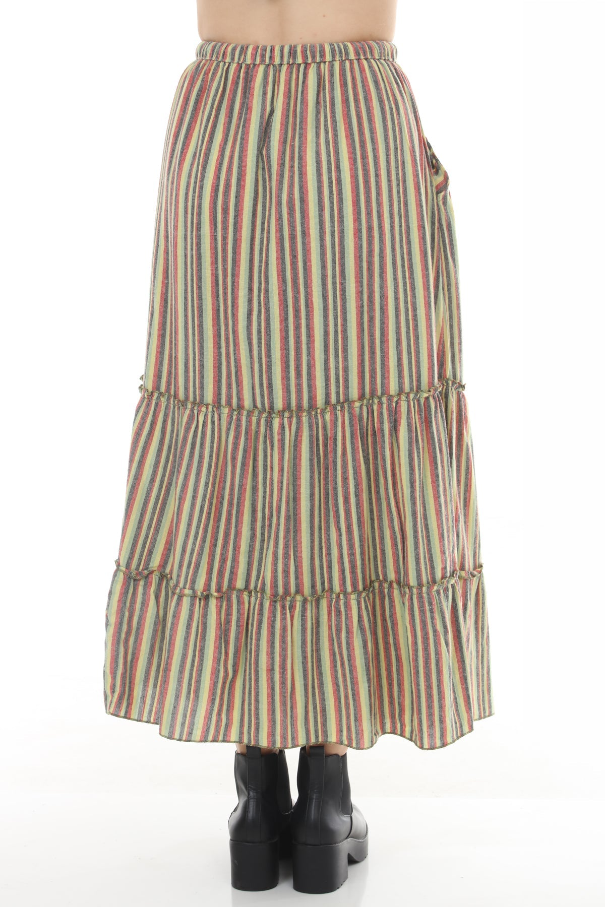 Rasta Tiered Maxi Skirt
