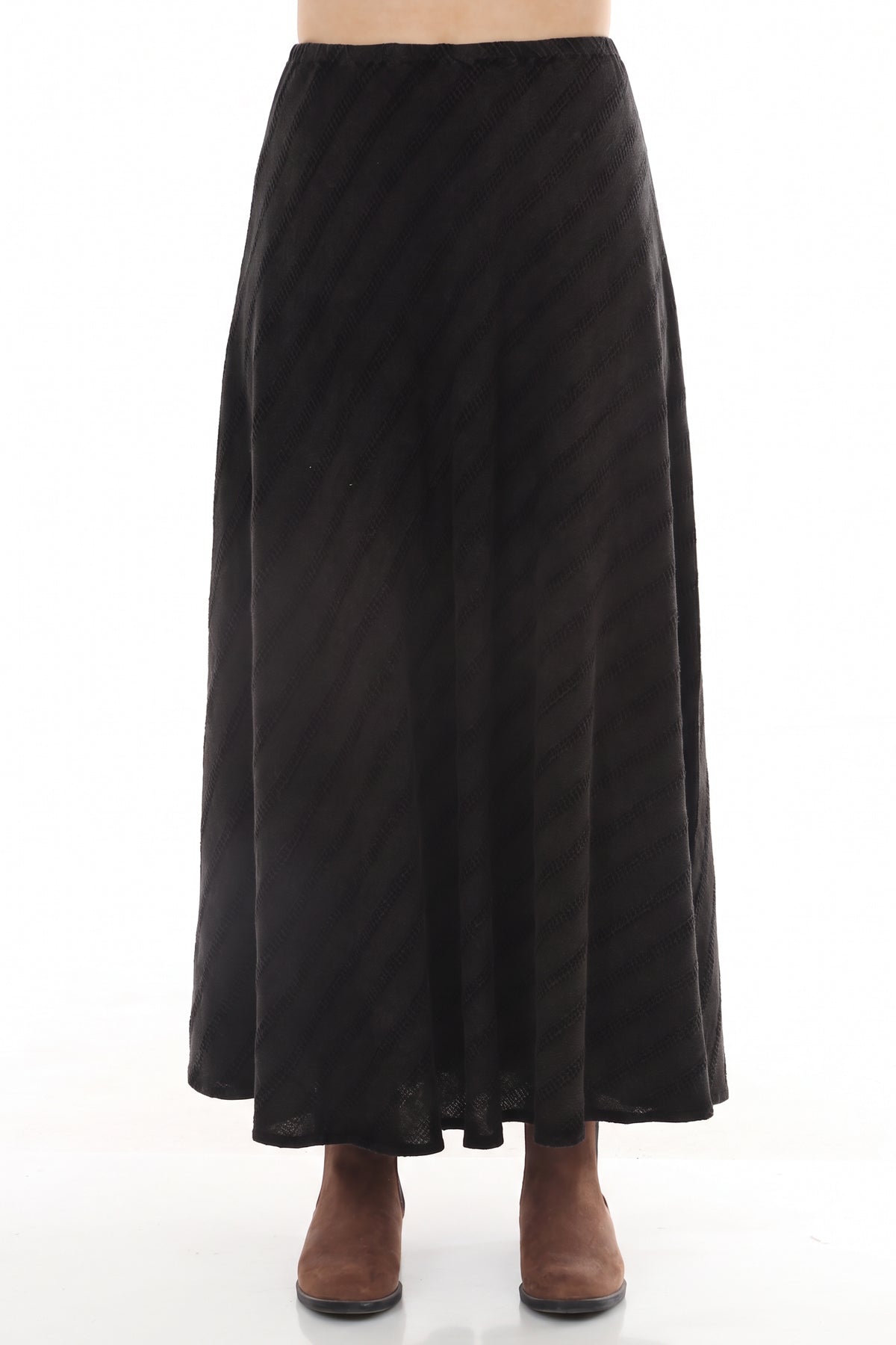 Bias Waffle Stonewashed Skirt