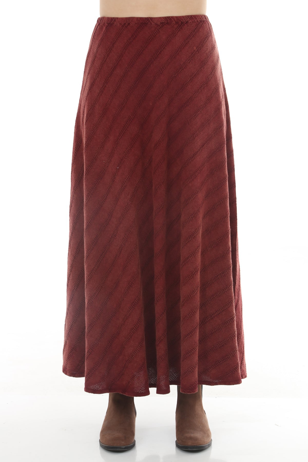 Bias Waffle Stonewashed Skirt