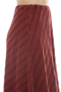 Bias Waffle Stonewashed Skirt