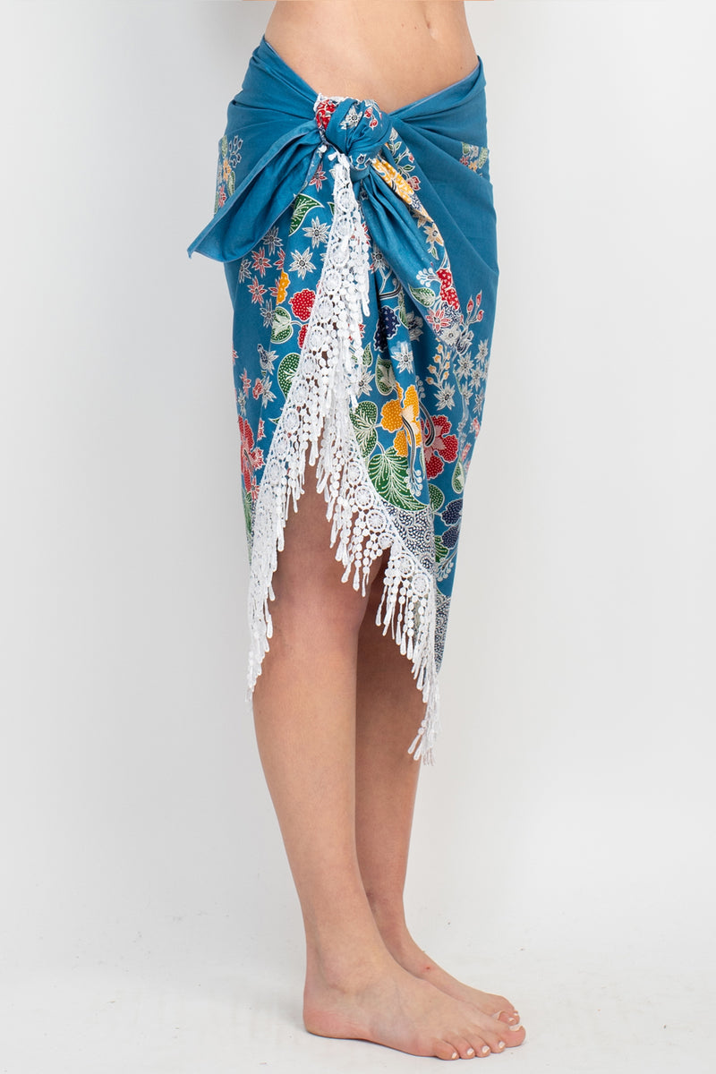 Fearless Floral Boho Chic Beach Pool Wrap Skirt