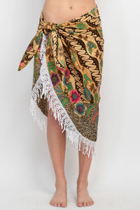 Fearless Floral Boho Chic Beach Pool Wrap Skirt