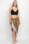 Fearless Floral Boho Chic Beach Pool Wrap Skirt