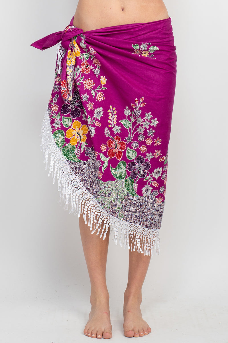 Fearless Floral Boho Chic Beach Pool Wrap Skirt