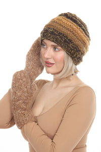 Cable Knit Faux Mohair Mittens