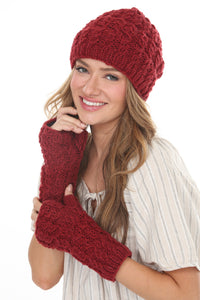 Cable Ribbed Wool Armwarmers