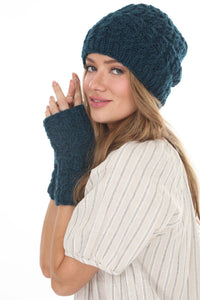 Cable Ribbed Wool Armwarmers