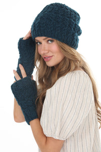 Cable Ribbed Wool Armwarmers