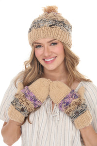 Tweedy Knit Convertible Mittens
