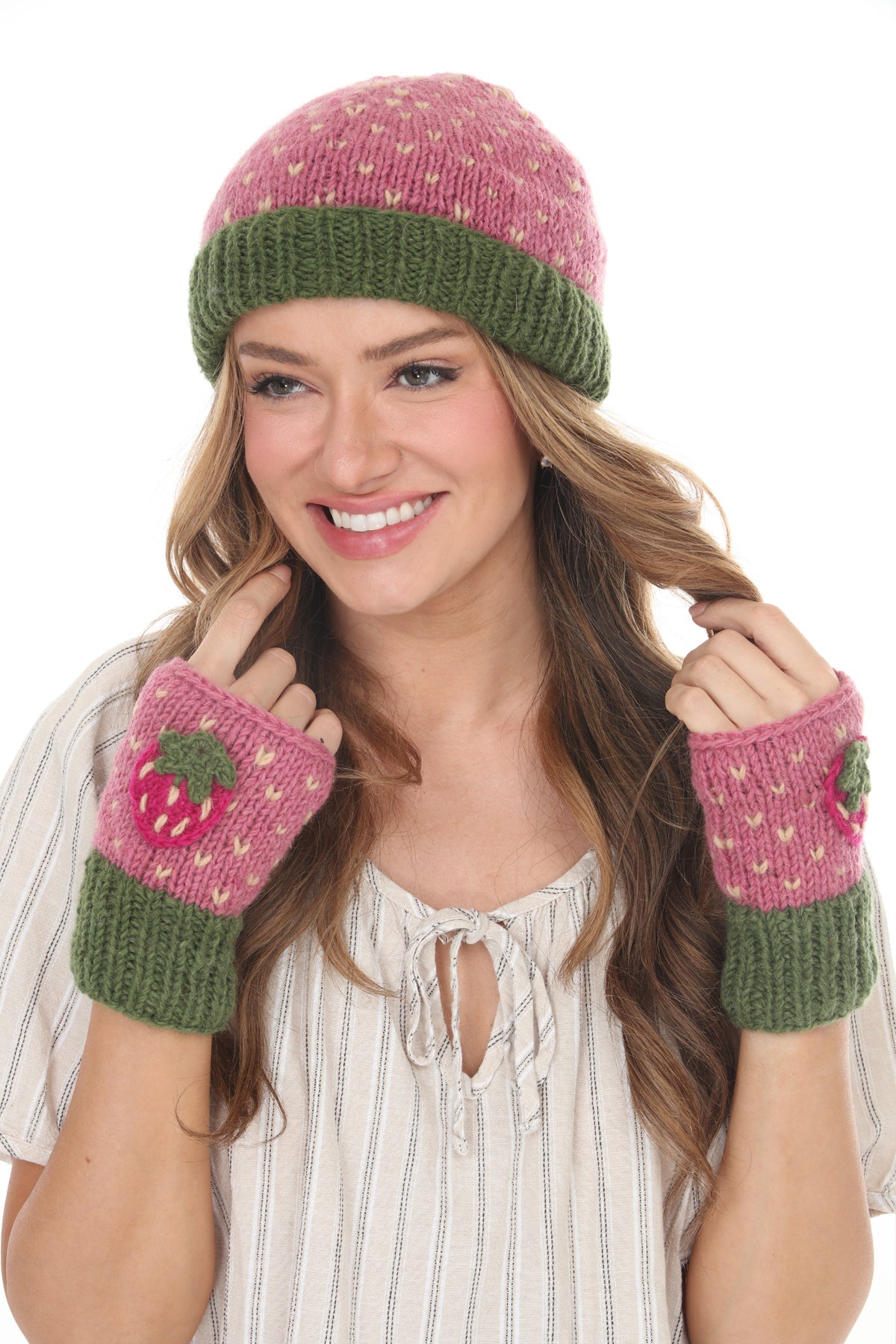 Fruit Fingerless Mittens