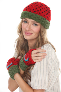 Fruit Fingerless Mittens