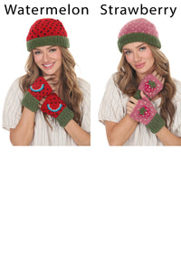 Fruit Fingerless Mittens