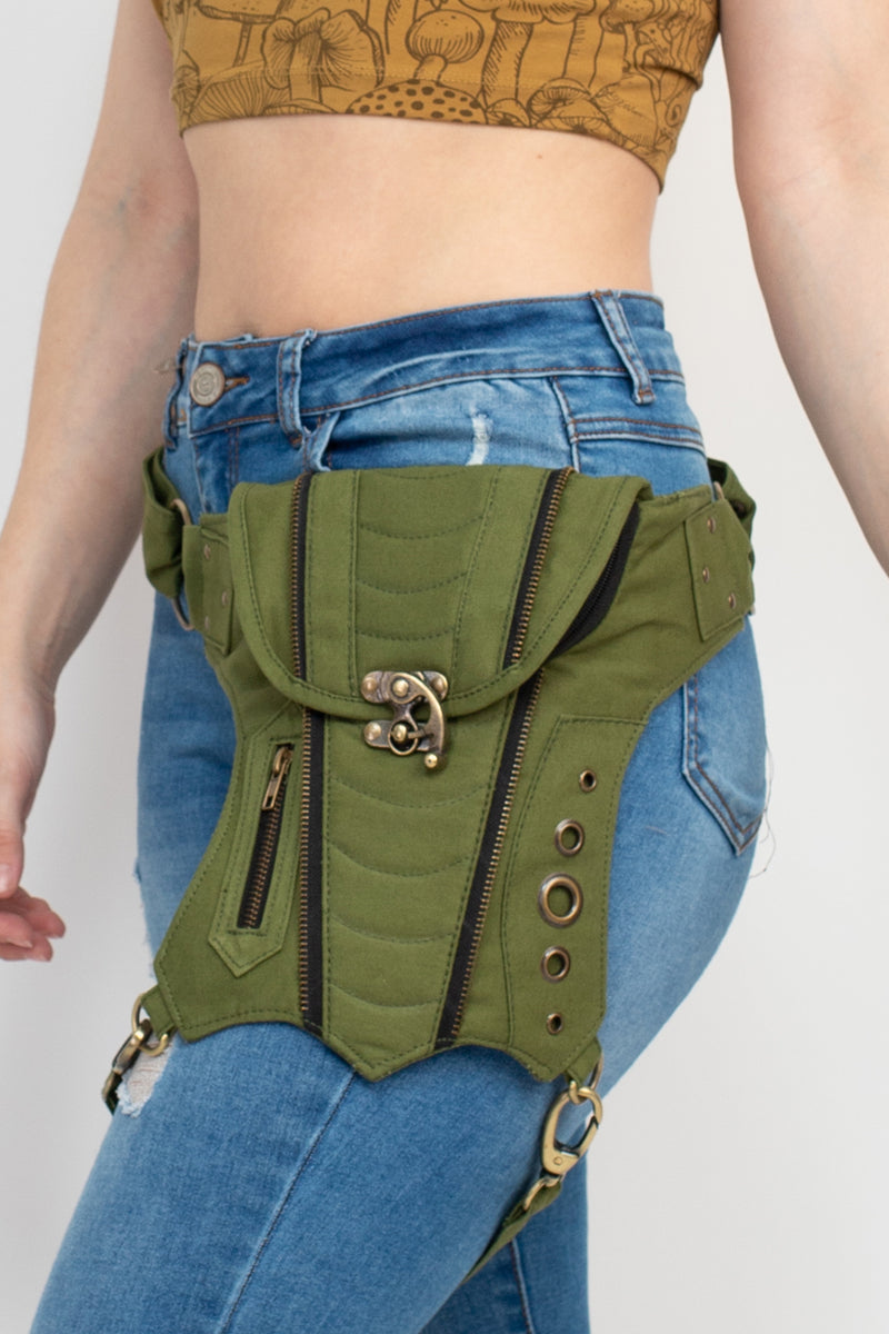 Bikers Sling-Hip Bag W/thigh Belt