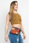 Mushroom Kantha Belt Bag