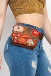 Mushroom Kantha Belt Bag