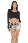 Tie Dye Botanical Embroidery Cotton Belt