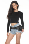 Leaf Pixie Leather Belt Bag